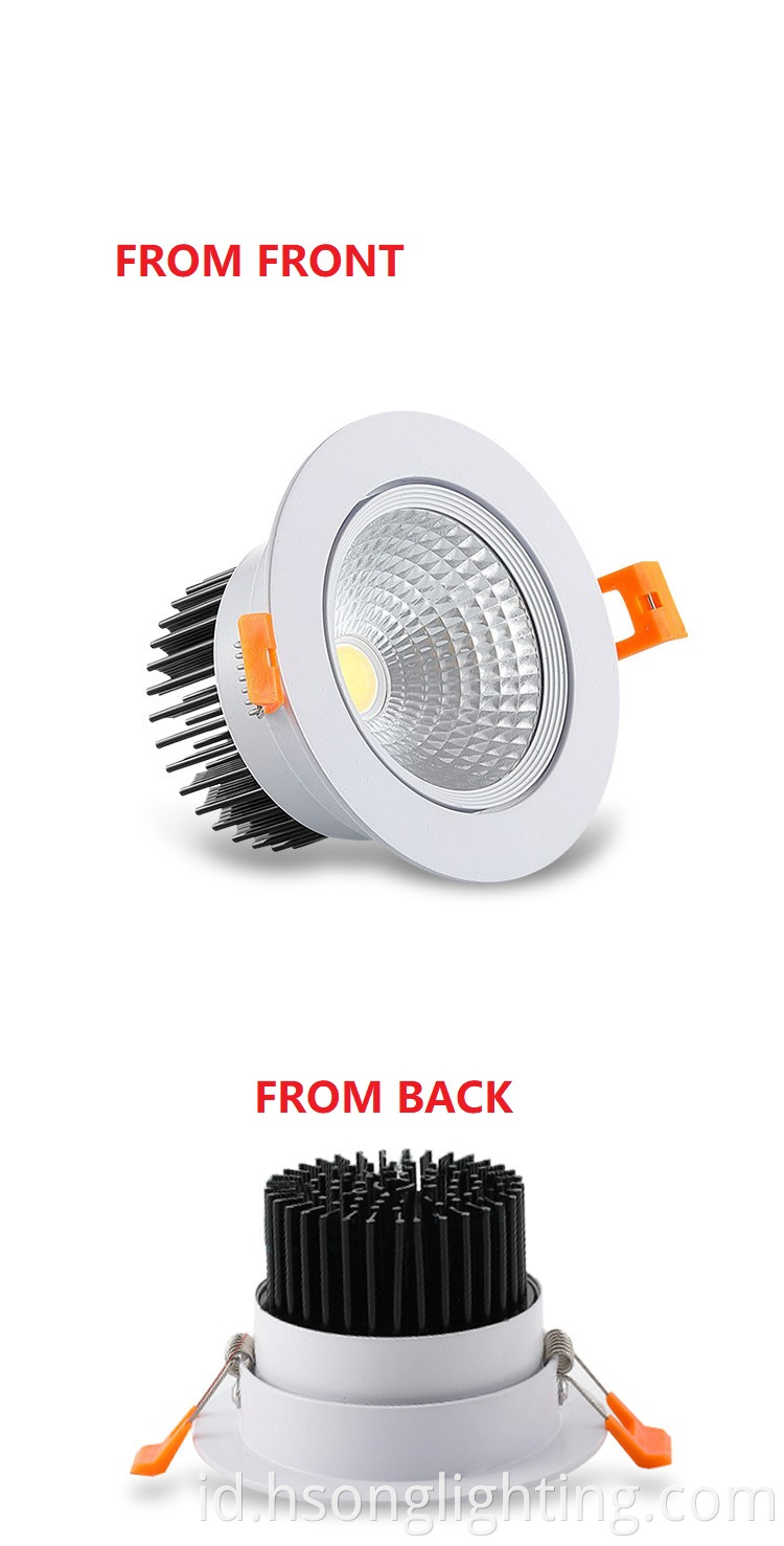 Desain baru Cob LED Reces Downlight RA90 LED Wall Washer Downlight 10W Watt Penuh Untuk Perumahan